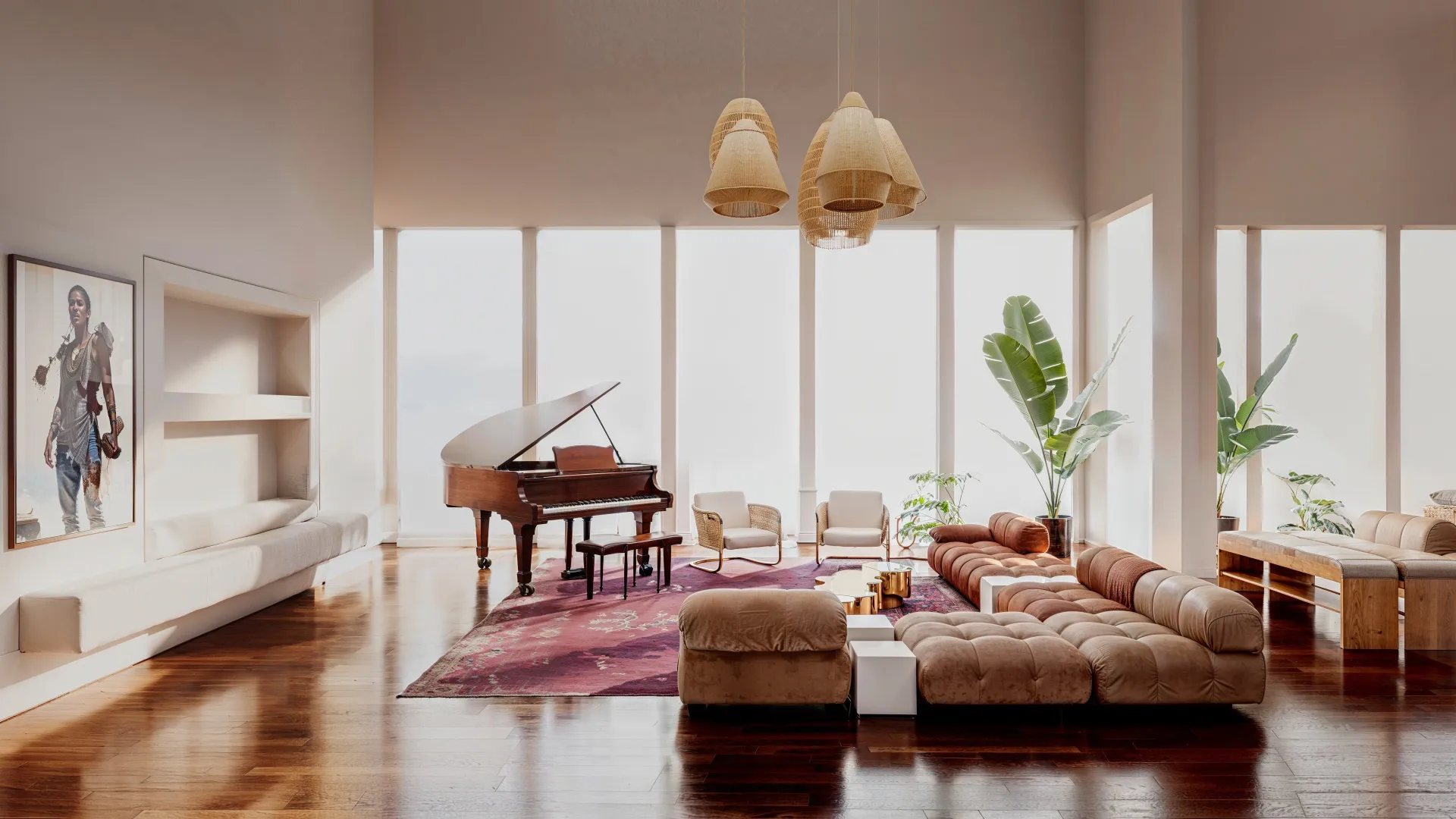 Miami House interior photorealistic 3D rendering and architectural visualization