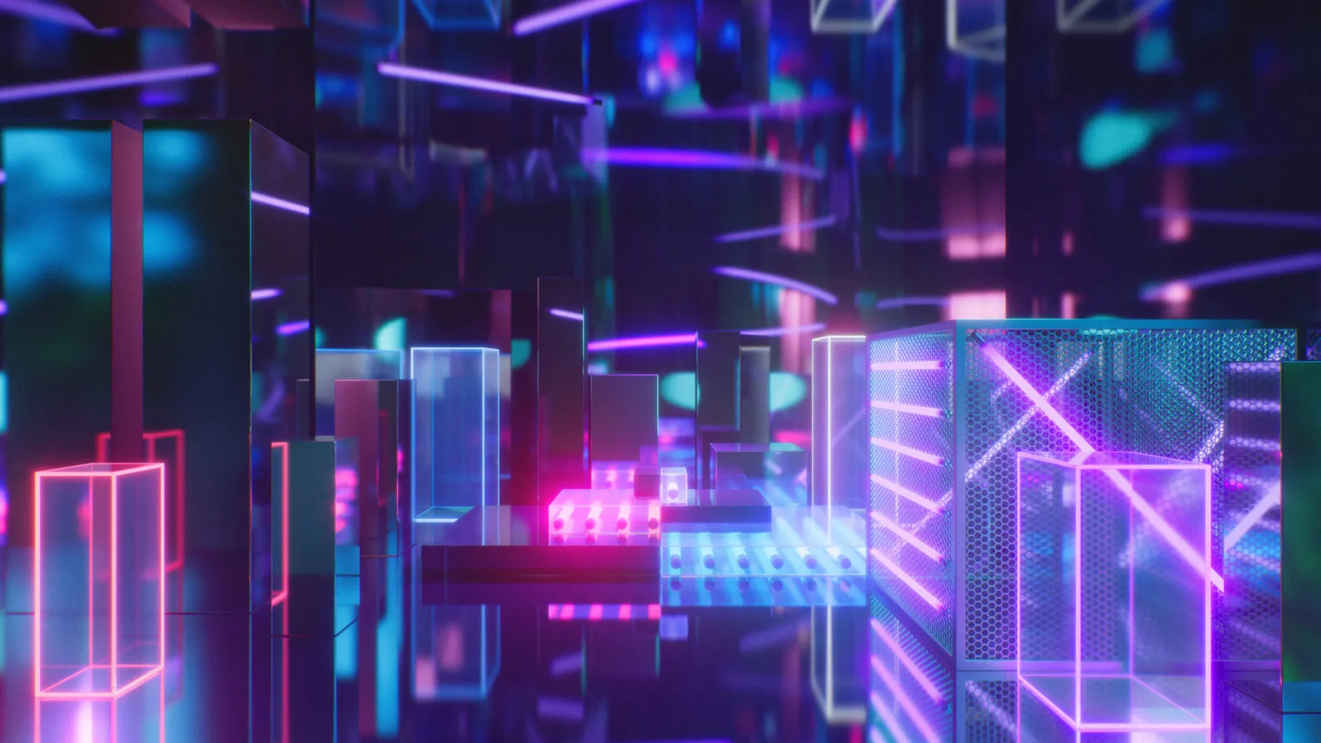 Puma Night retail store concept 3D visualization