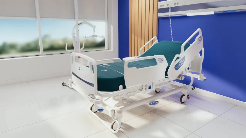 Hillrom healthcare exhibition booth CGI visualization and event rendering